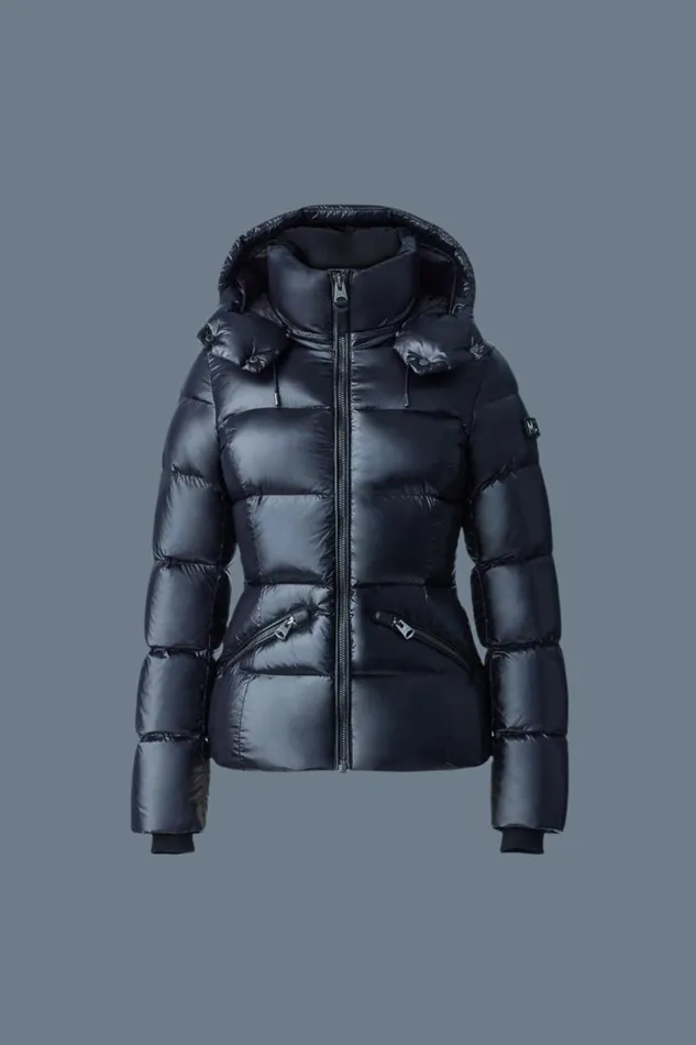 Downs and Jackets Women Mackage MADALYN Lustrous Light Down Jacket With Hood For Ladies Black Downs and Jackets Women Mackage MADALYN Lustrous Light Down Jacket With Hood For Ladies Black