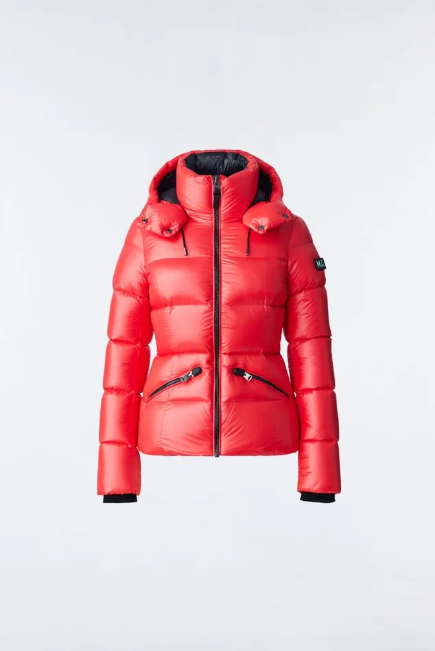 Downs and Jackets Women Mackage MADALYN Lustrous Light Down Jacket With Hood For Ladies Black Downs and Jackets Women Mackage MADALYN Lustrous Light Down Jacket With Hood For Ladies Black