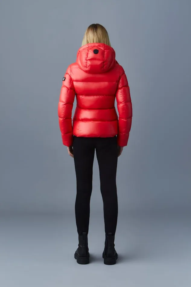 Downs and Jackets Women Mackage MADALYN Lustrous Light Down Jacket With Hood For Ladies Black Downs and Jackets Women Mackage MADALYN Lustrous Light Down Jacket With Hood For Ladies Black