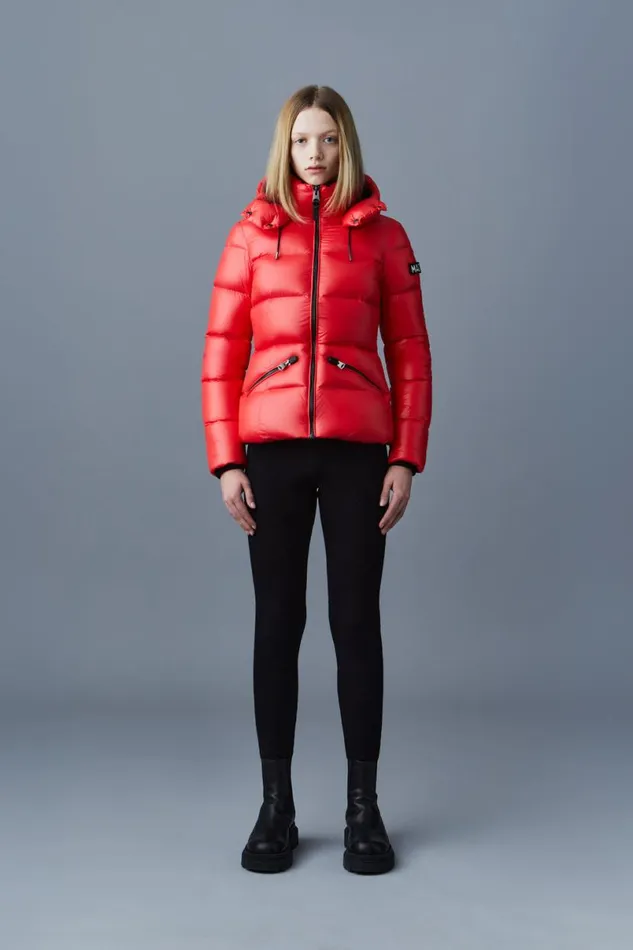 Downs and Jackets Women Mackage MADALYN Lustrous Light Down Jacket With Hood For Ladies Black Downs and Jackets Women Mackage MADALYN Lustrous Light Down Jacket With Hood For Ladies Black