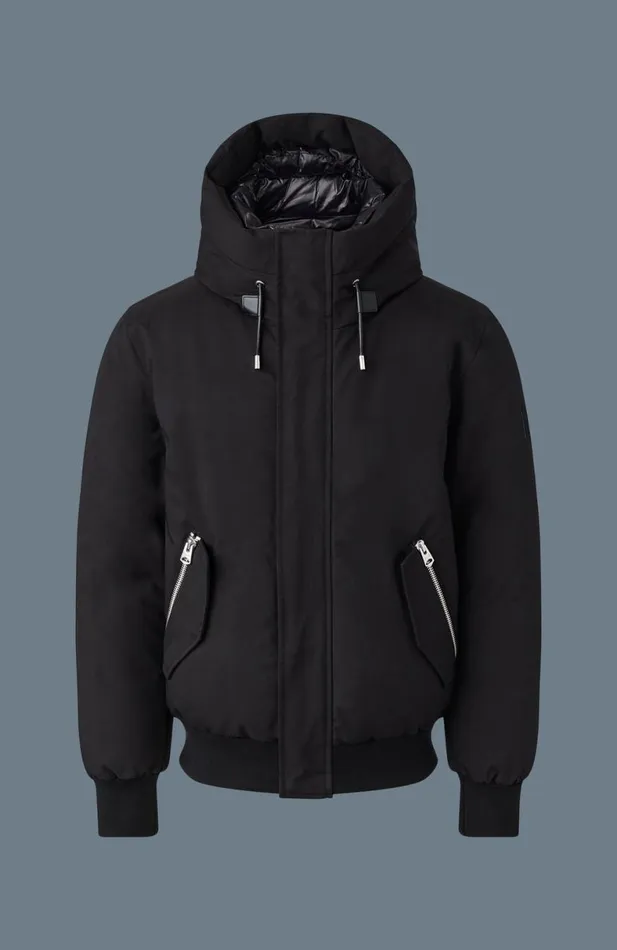 Downs and Parkas Men Mackage DIXON 2In1 Down Bomber Jacket With Hooded Bib For Men Navy