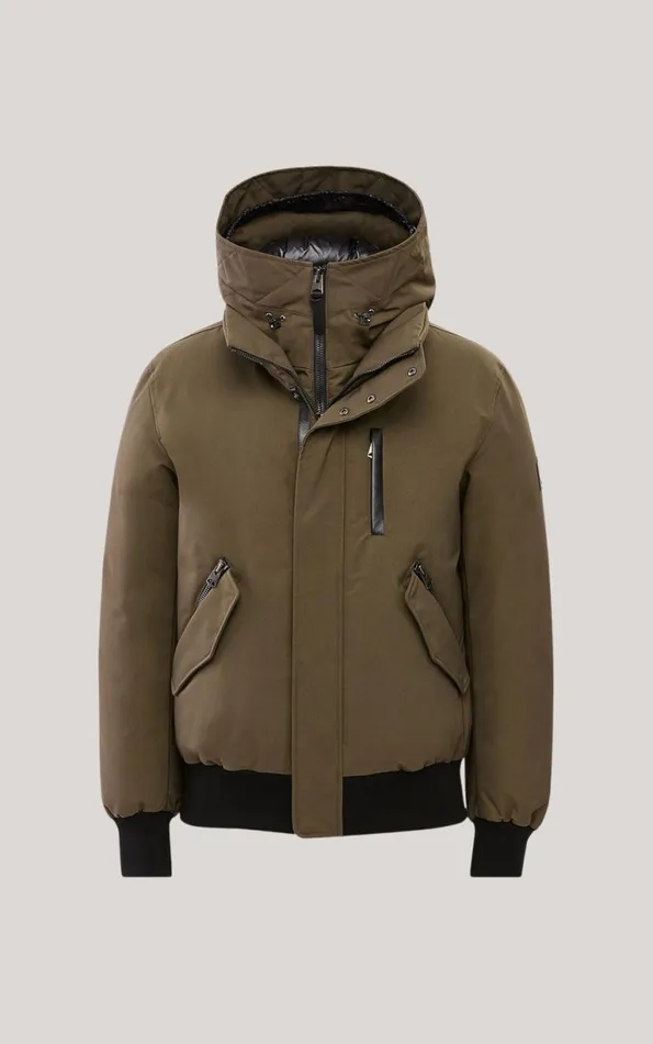 Downs and Parkas Men Mackage DIXON 2In1 Down Bomber Jacket With Hooded Bib For Men Navy