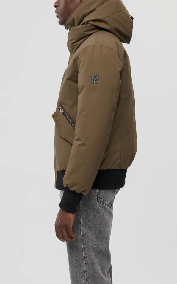 Downs and Parkas Men Mackage DIXON 2In1 Down Bomber Jacket With Hooded Bib For Men Navy