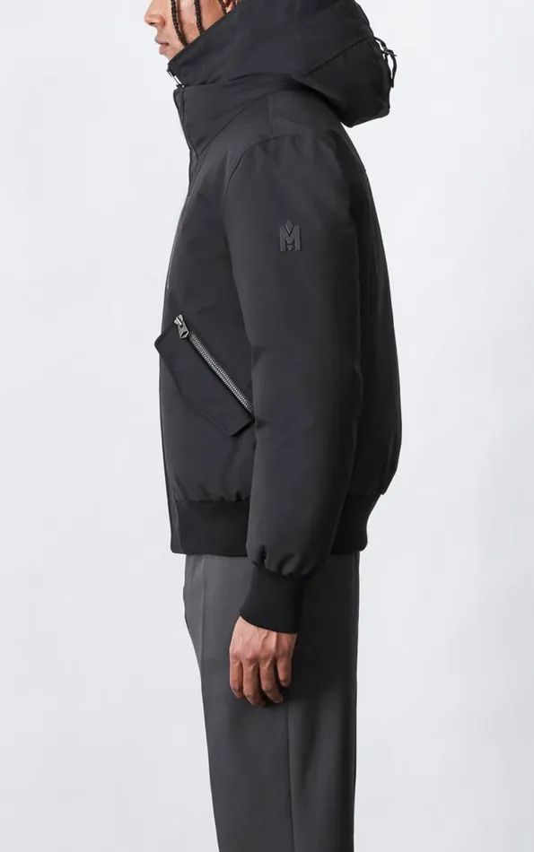 Downs and Parkas Men Mackage DIXON 2In1 Down Bomber Jacket With Hooded Bib For Men Navy