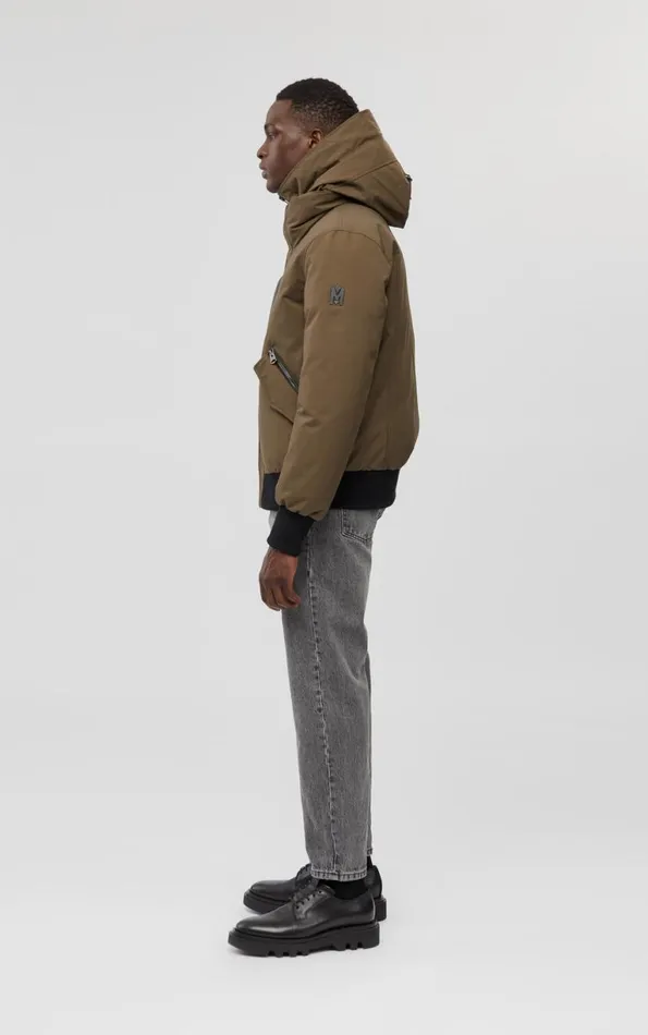Downs and Parkas Men Mackage DIXON 2In1 Down Bomber Jacket With Hooded Bib For Men Navy