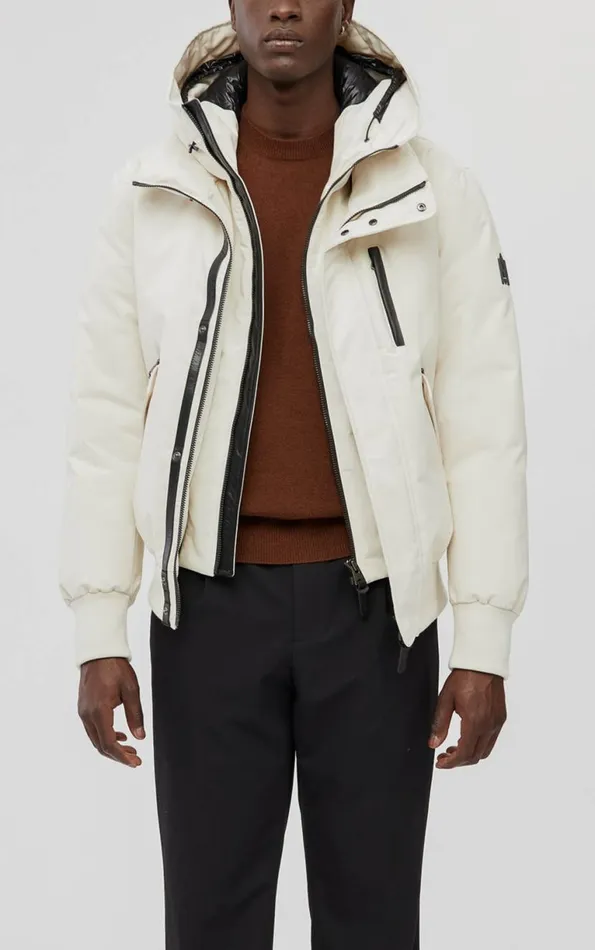 Downs and Parkas Men Mackage DIXON 2In1 Down Bomber Jacket With Hooded Bib For Men Navy