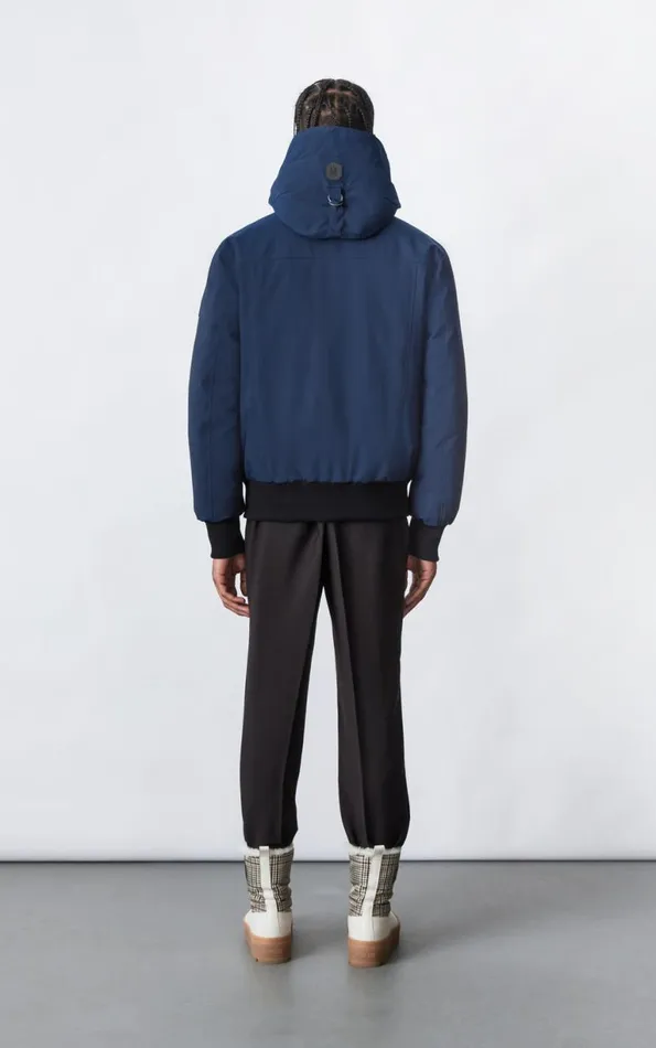 Downs and Parkas Men Mackage DIXON 2In1 Down Bomber Jacket With Hooded Bib For Men Navy