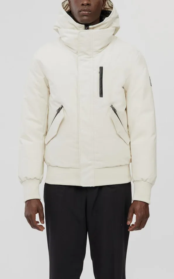 Downs and Parkas Men Mackage DIXON 2In1 Down Bomber Jacket With Hooded Bib For Men Navy