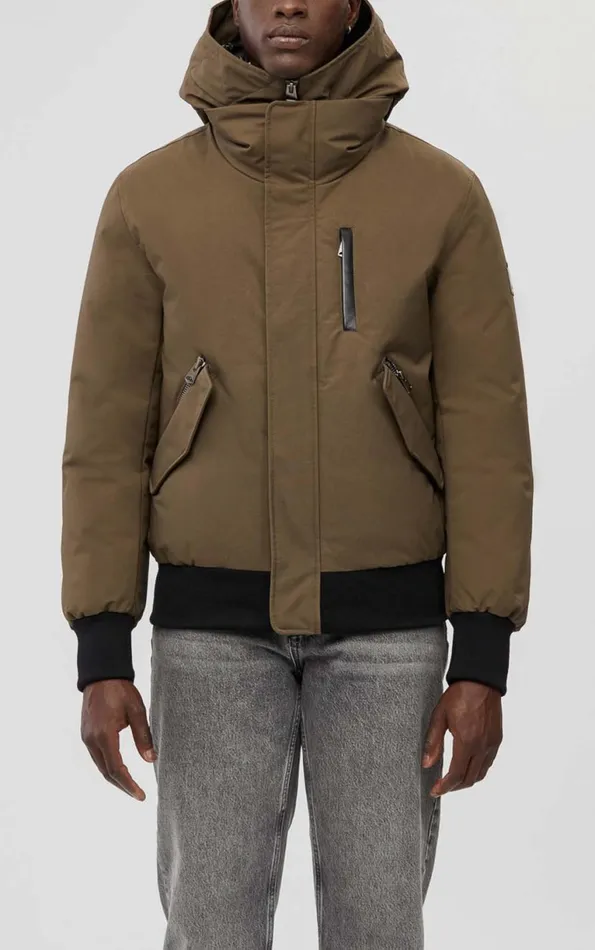 Downs and Parkas Men Mackage DIXON 2In1 Down Bomber Jacket With Hooded Bib For Men Navy