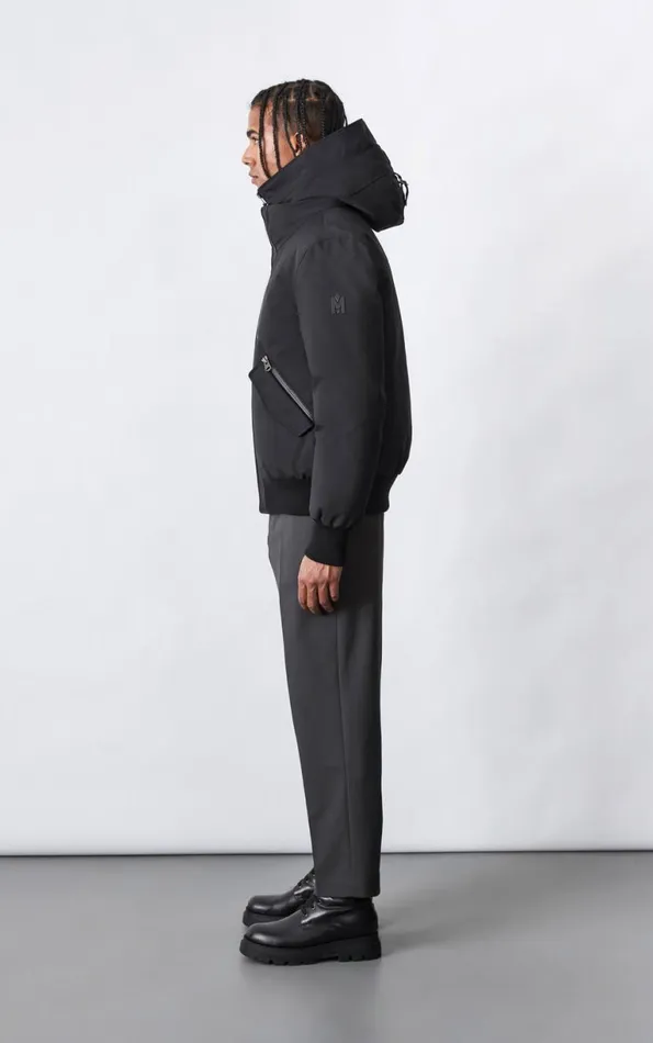 Downs and Parkas Men Mackage DIXON 2In1 Down Bomber Jacket With Hooded Bib For Men Navy