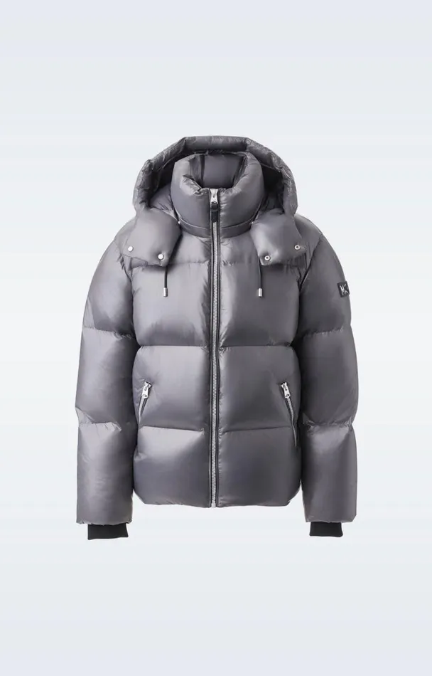 Downs and Parkas Men Mackage KENTZ Lustrous Down Jacket With Hood Black