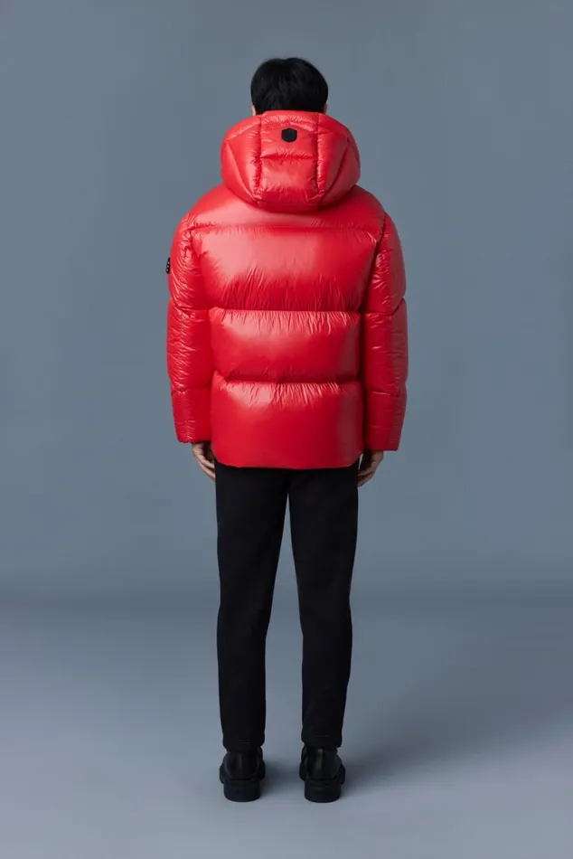 Downs and Parkas Men Mackage KENTZ Lustrous Down Jacket With Hood Black