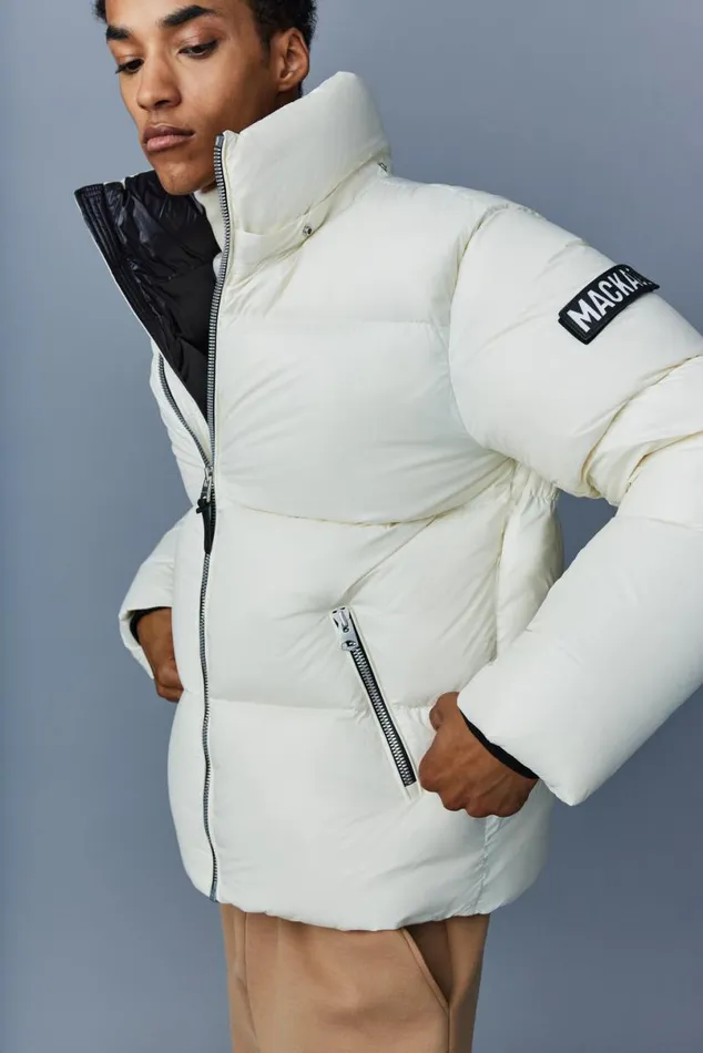 Downs and Parkas Men Mackage KENTZ Lustrous Down Jacket With Hood Black