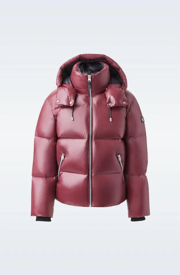 Downs and Parkas Men Mackage KENTZ Lustrous Down Jacket With Hood Black
