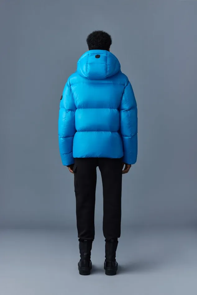 Downs and Parkas Men Mackage KENTZ Lustrous Down Jacket With Hood Black