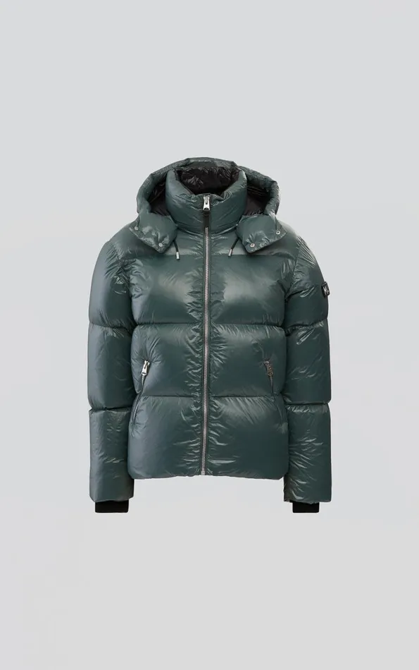 Downs and Parkas Men Mackage KENTZ Lustrous Down Jacket With Hood Black