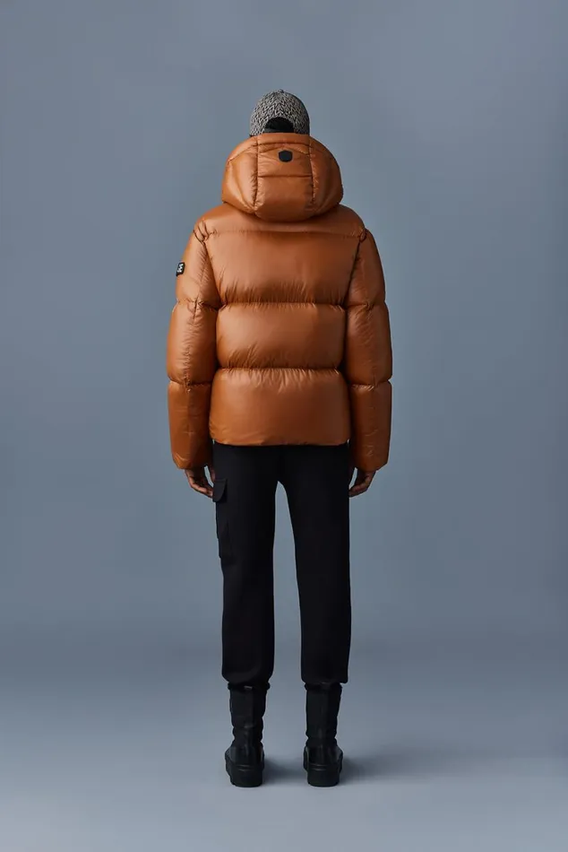 Downs and Parkas Men Mackage KENTZ Lustrous Down Jacket With Hood Black
