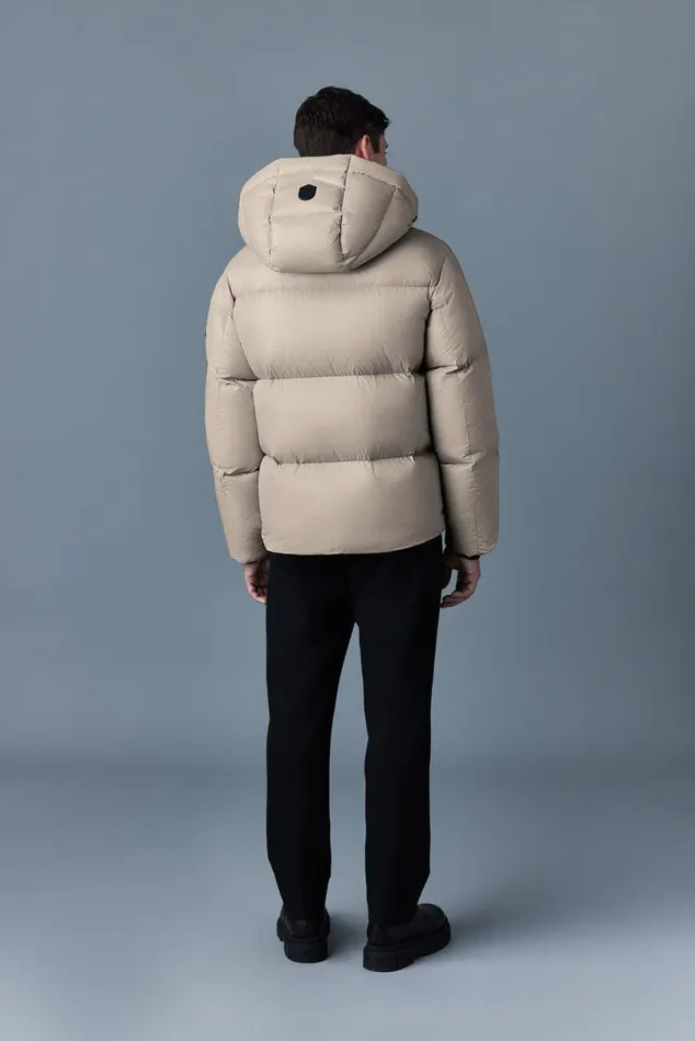 Downs and Parkas Men Mackage KENTZ Lustrous Down Jacket With Hood Black