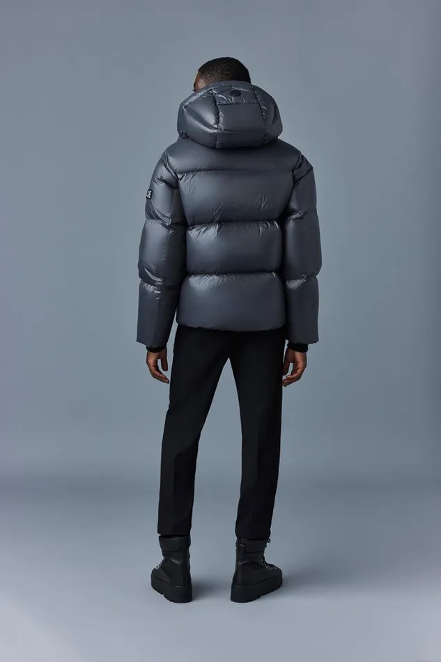Downs and Parkas Men Mackage KENTZ Lustrous Down Jacket With Hood Black