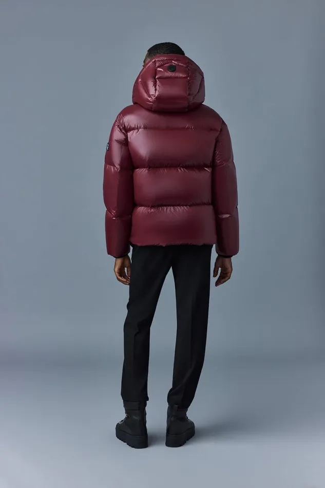 Downs and Parkas Men Mackage KENTZ Lustrous Down Jacket With Hood Black