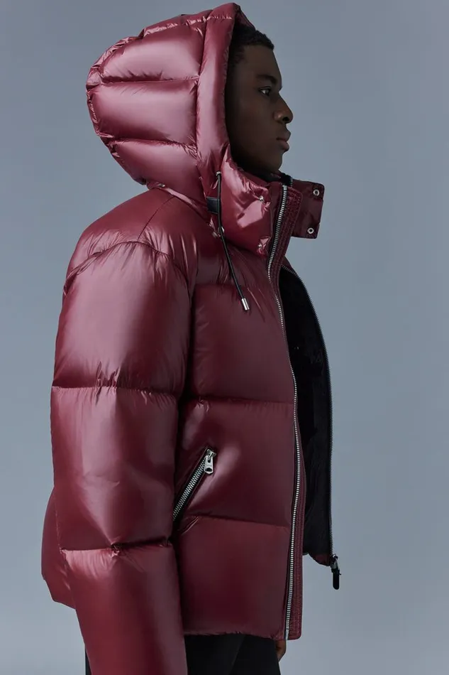 Downs and Parkas Men Mackage KENTZ Lustrous Down Jacket With Hood Black