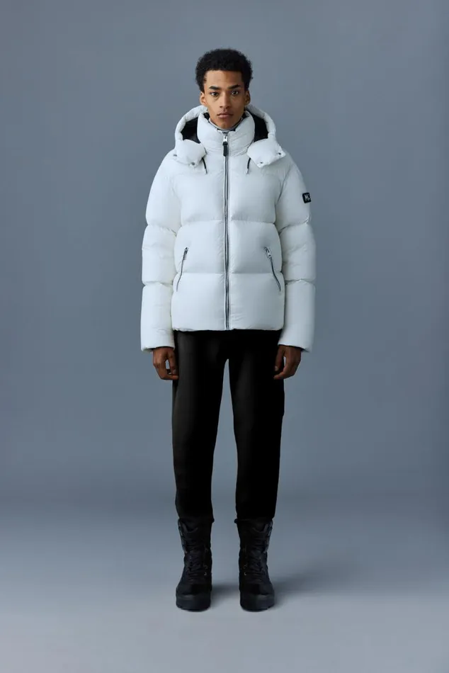 Downs and Parkas Men Mackage KENTZ Lustrous Down Jacket With Hood Black