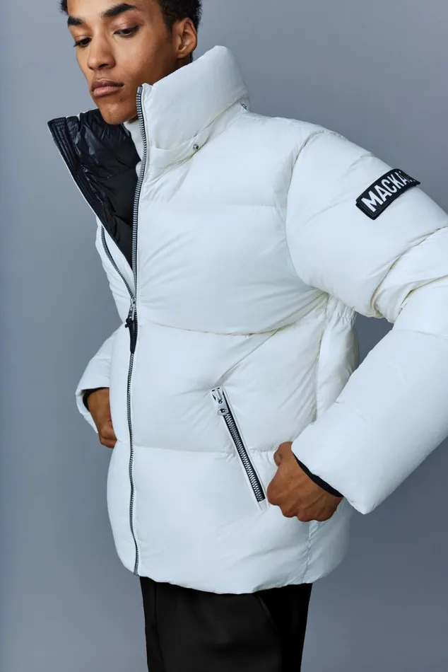 Downs and Parkas Men Mackage KENTZ Lustrous Down Jacket With Hood Black
