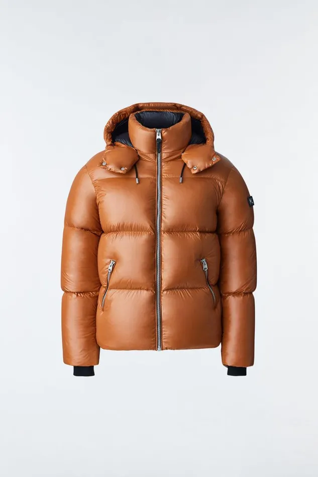 Downs and Parkas Men Mackage KENTZ Lustrous Down Jacket With Hood Black