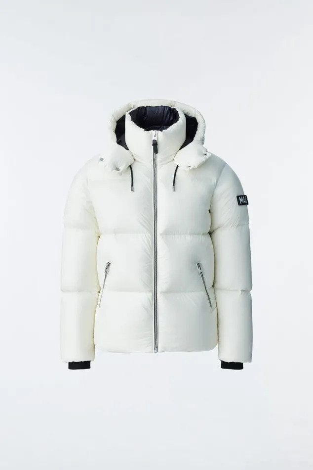 Downs and Parkas Men Mackage KENTZ Lustrous Down Jacket With Hood Black