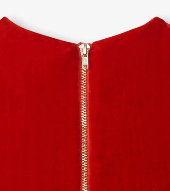 Dresses Girls Hatley Girls Red Velvet Smocked Panel Dress