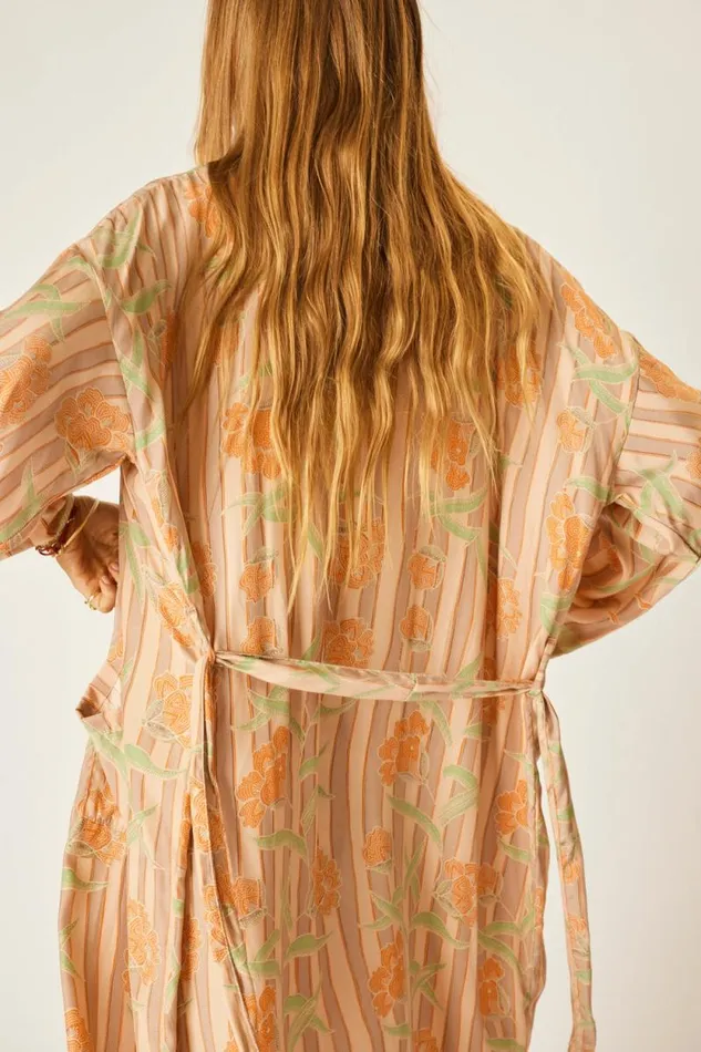 Dresses Shop Natalie Martin DIANE LONG ROBE Chamomile Apricot
