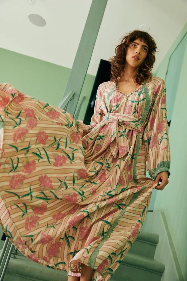 Dresses Shop Natalie Martin FIORE MAXI Chamomile Rose