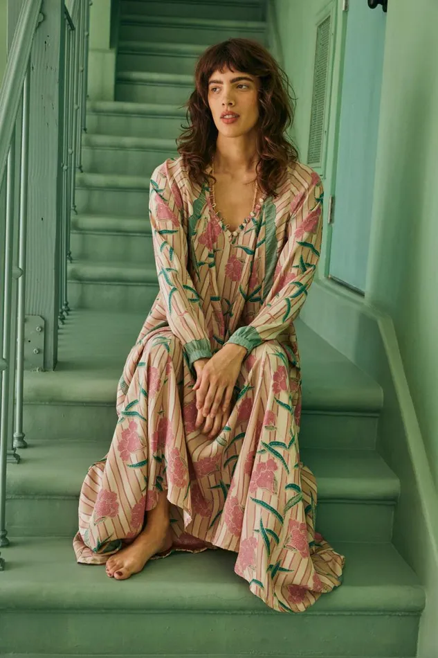 Dresses Shop Natalie Martin FIORE MAXI Chamomile Rose