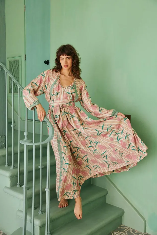Dresses Shop Natalie Martin FIORE MAXI Chamomile Rose
