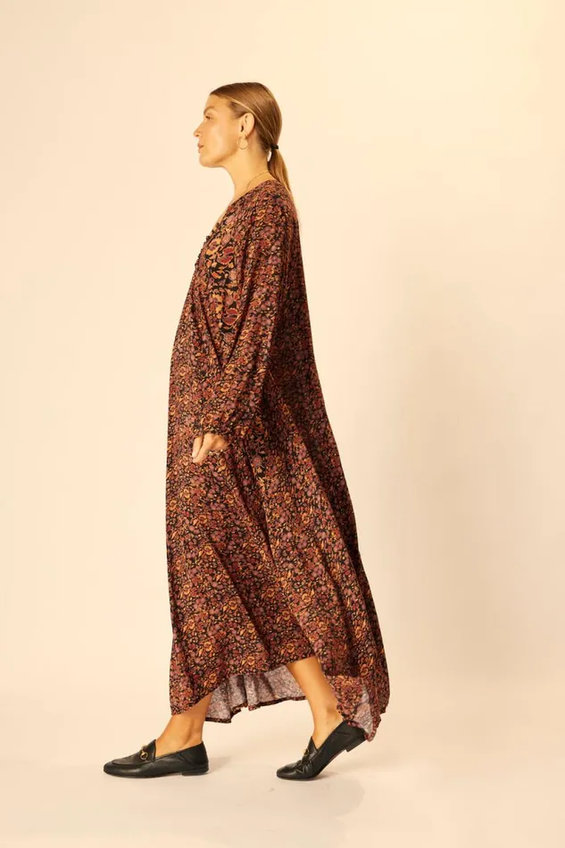 Dresses Shop Natalie Martin FIORE MAXI Petite Fleur Noire