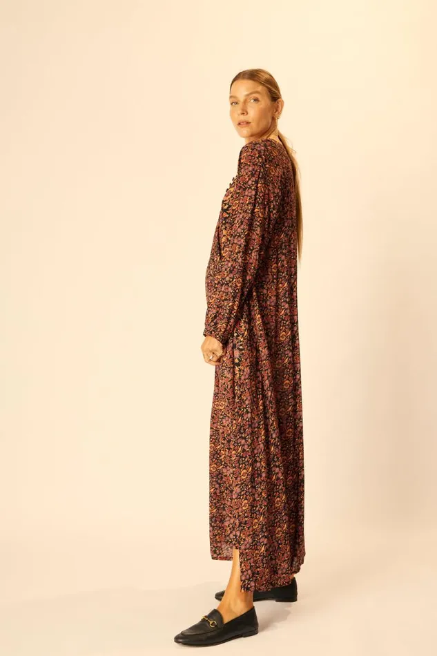 Dresses Shop Natalie Martin FIORE MAXI Petite Fleur Noire