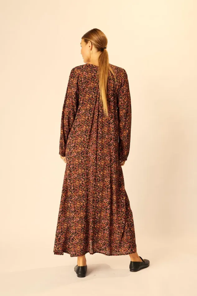 Dresses Shop Natalie Martin FIORE MAXI Petite Fleur Noire