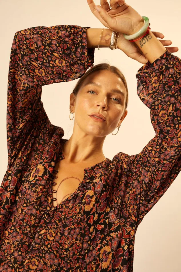 Dresses Shop Natalie Martin FIORE MAXI Petite Fleur Noire