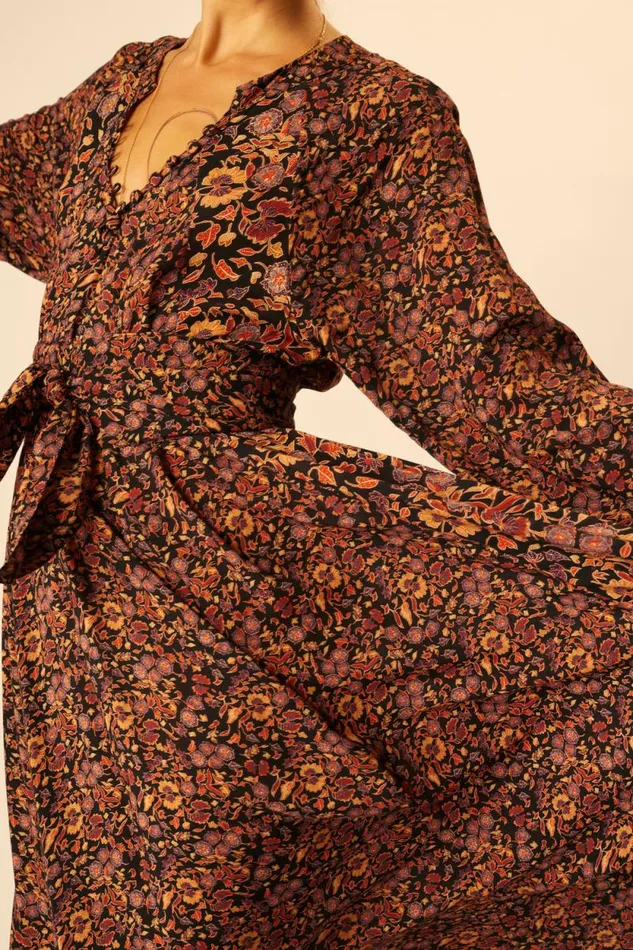Dresses Shop Natalie Martin FIORE MAXI Petite Fleur Noire