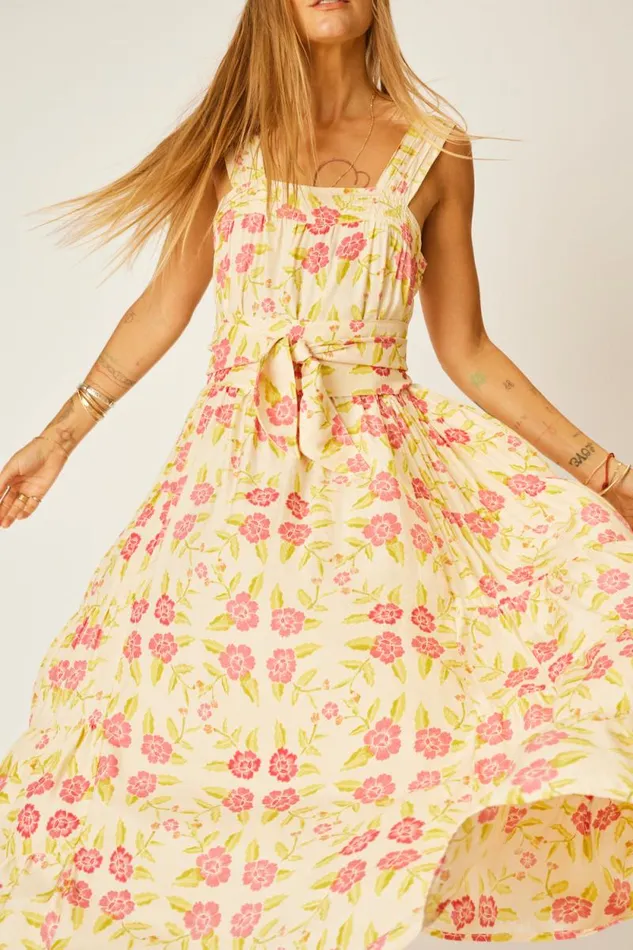 Dresses Shop Natalie Martin JASMINE MAXI Prairie Dusty Crimson