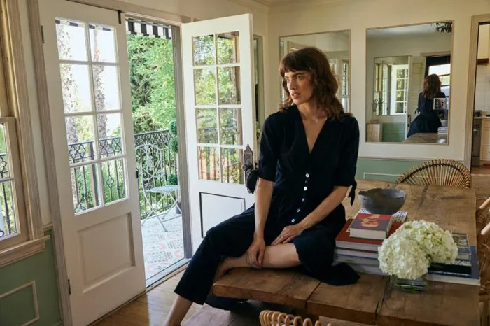Dresses Shop Natalie Martin LAYLA DRESS Black Flat Cotton