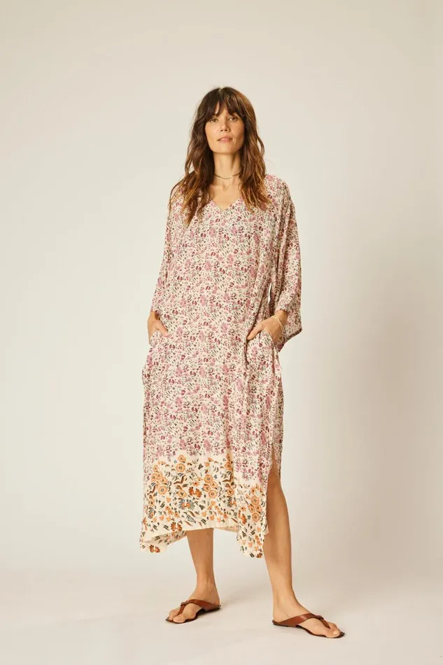 Dresses Shop Natalie Martin MARIN DRESS WITH SASH Petite Fleur Rose
