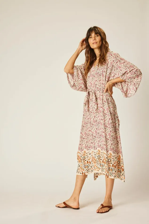 Dresses Shop Natalie Martin MARIN DRESS WITH SASH Petite Fleur Rose