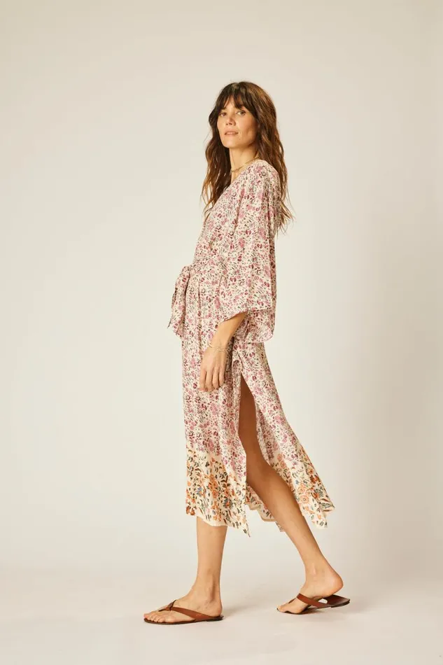Dresses Shop Natalie Martin MARIN DRESS WITH SASH Petite Fleur Rose