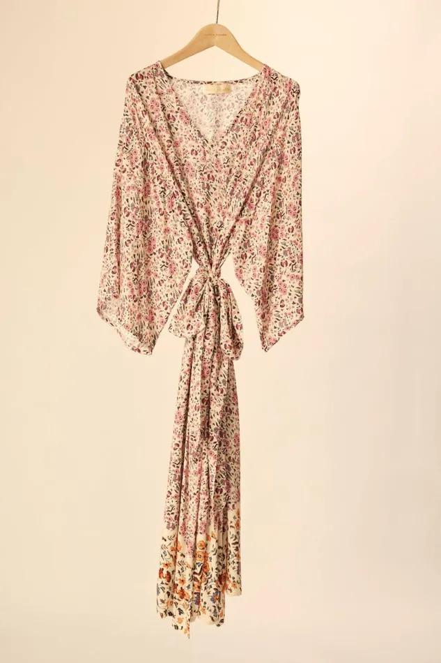 Dresses Shop Natalie Martin MARIN DRESS WITH SASH Petite Fleur Rose