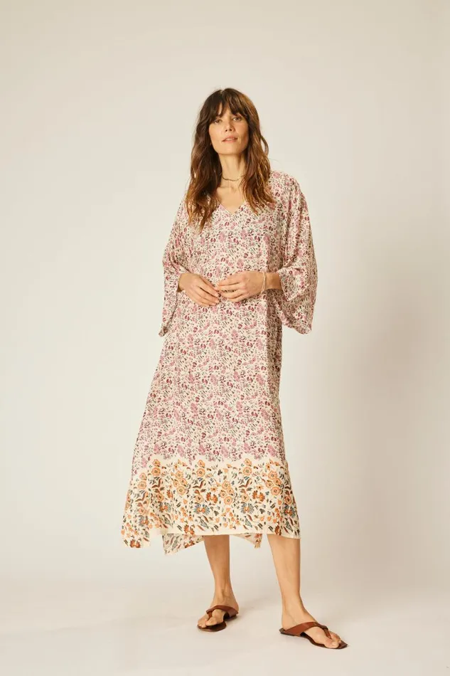 Dresses Shop Natalie Martin MARIN DRESS WITH SASH Petite Fleur Rose
