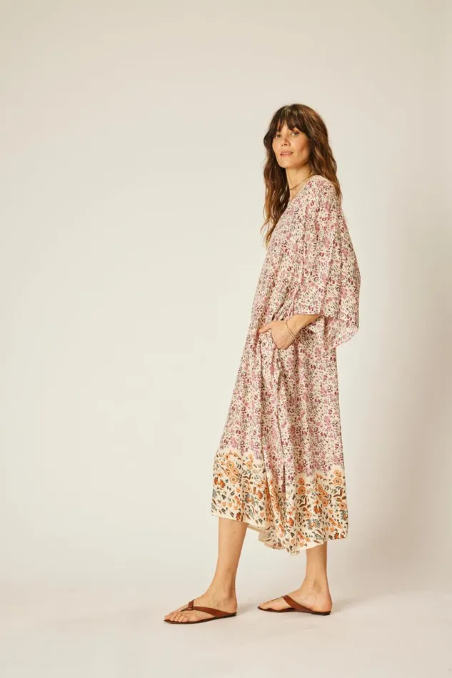 Dresses Shop Natalie Martin MARIN DRESS WITH SASH Petite Fleur Rose