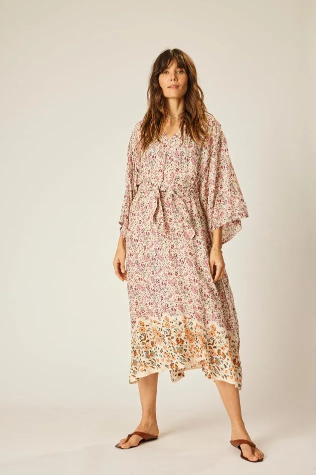 Dresses Shop Natalie Martin MARIN DRESS WITH SASH Petite Fleur Rose