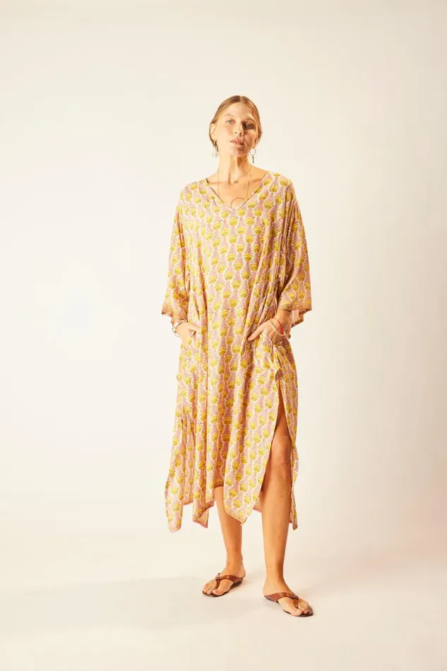 Dresses Shop Natalie Martin MARIN DRESS WITH SASH Tulip Bahamas Pink