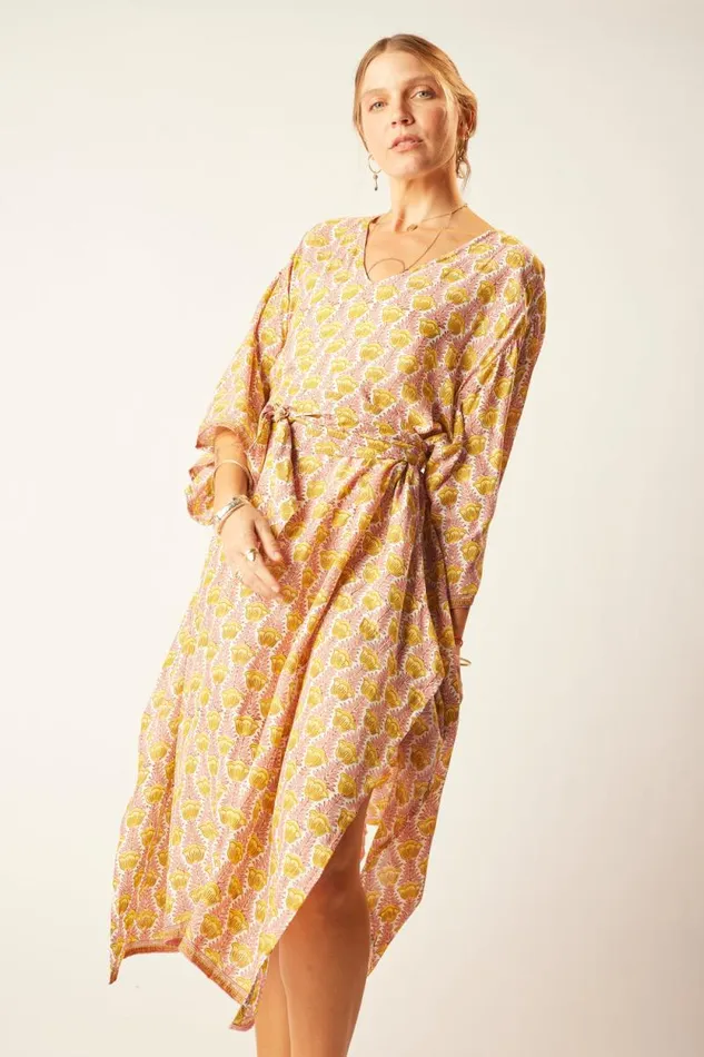 Dresses Shop Natalie Martin MARIN DRESS WITH SASH Tulip Bahamas Pink
